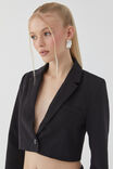 Carli Cropped Blazer, BLACK - alternate image 4