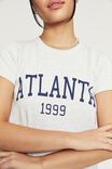 Celia Fitted Printed T Shirt, LIGHT GREY MARLE/ATLANTA