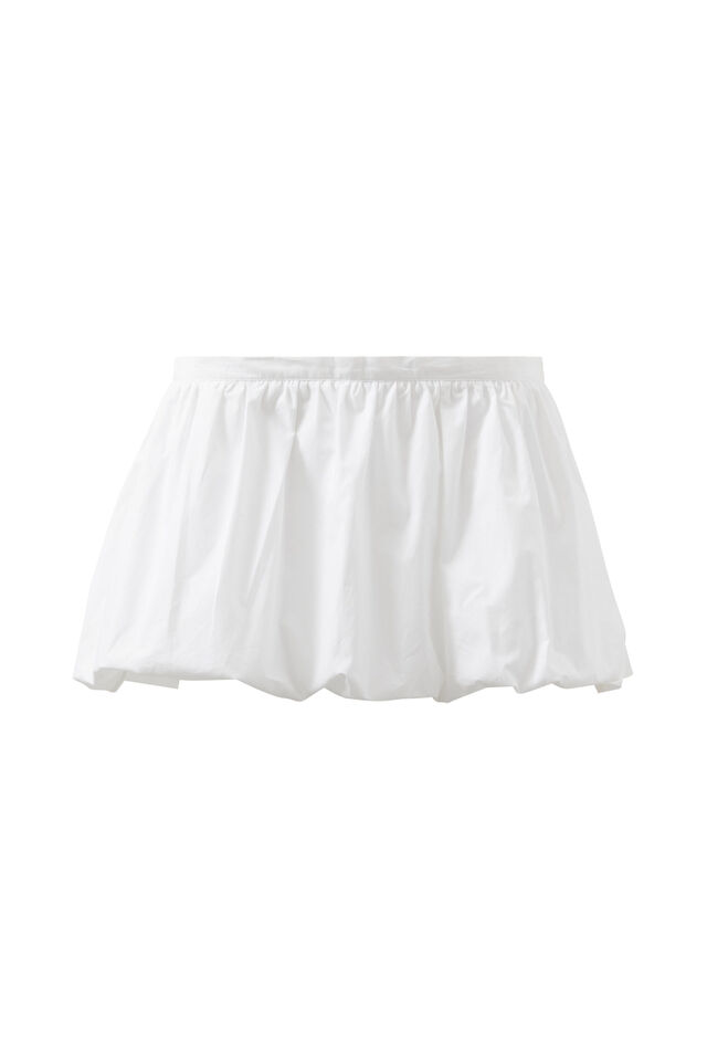 Bella Bubble Mini Skort, WHITE