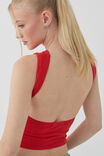 Tara Rib Backless Tank, RUBY RED - alternate image 4