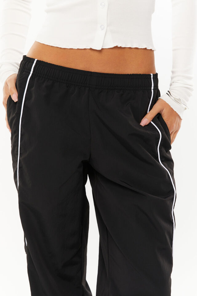 Nia Sporty Pull On Pant, BLACK