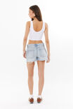 Amara Rib Cropped Tank, WHITE - alternate image 3