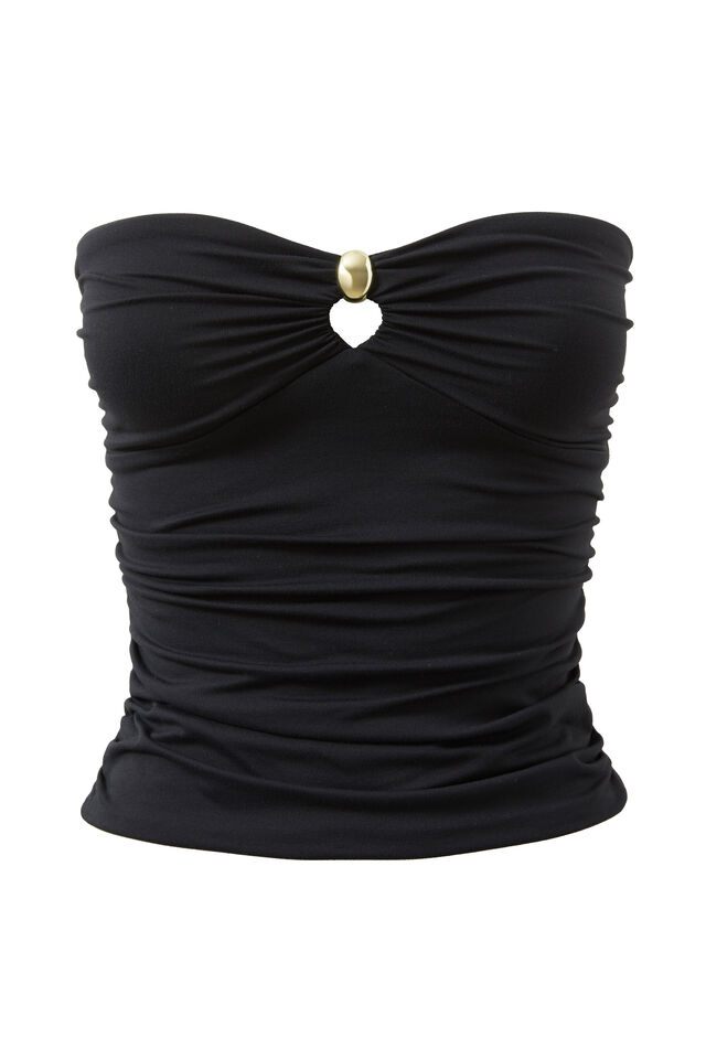 Super Smooth Wilma Tube Top, BLACK