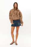 Brooke Cropped Faux Fur Jacket, WASHED LEOPARD - alternate image 5