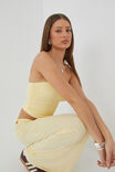 Luxe Ruched Bandeau, GOLDEN BUTTER - alternate image 5