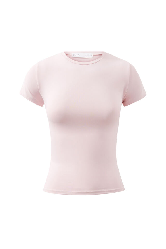 Luxe Longline Tee, BABY PINK