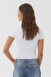 Cotton Fitted Tee, WHITE - alternate image 4