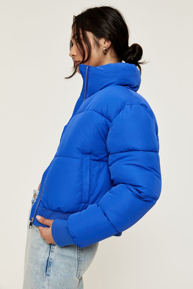 Cody Cropped Puffer Jacket, SAPPHIRE BLUE