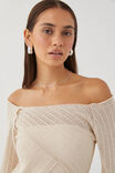 Jessa Bell Sleeve Knit Mini Dress, VANILLA BEIGE - alternate image 5
