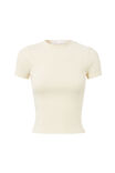 Cotton Fitted Tee, LEMON PUFF - alternate image 6