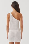 Gwen Crochet One Shoulder Dress, WHITE - alternate image 3