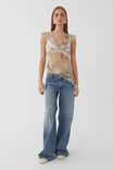 Lilly Sleeveless Top, SALERNO FLORAL MOCCHA - alternate image 1