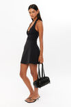 Orla Halter Mini Dress, BLACK - alternate image 4