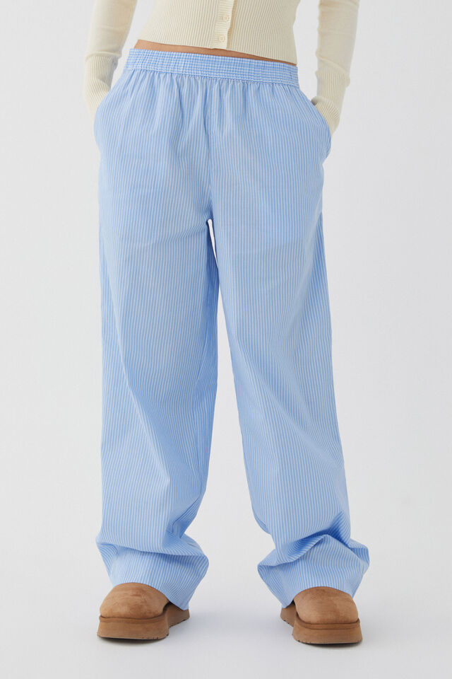 Mimi Pull On Pant, PALE BLUE WHITE STRIPE