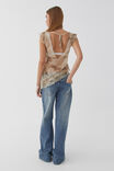 Lilly Sleeveless Top, SALERNO FLORAL MOCCHA - alternate image 2