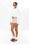 Jolie Cropped Zip Through Hoodie, CLOUD WHITE - alternate image 5