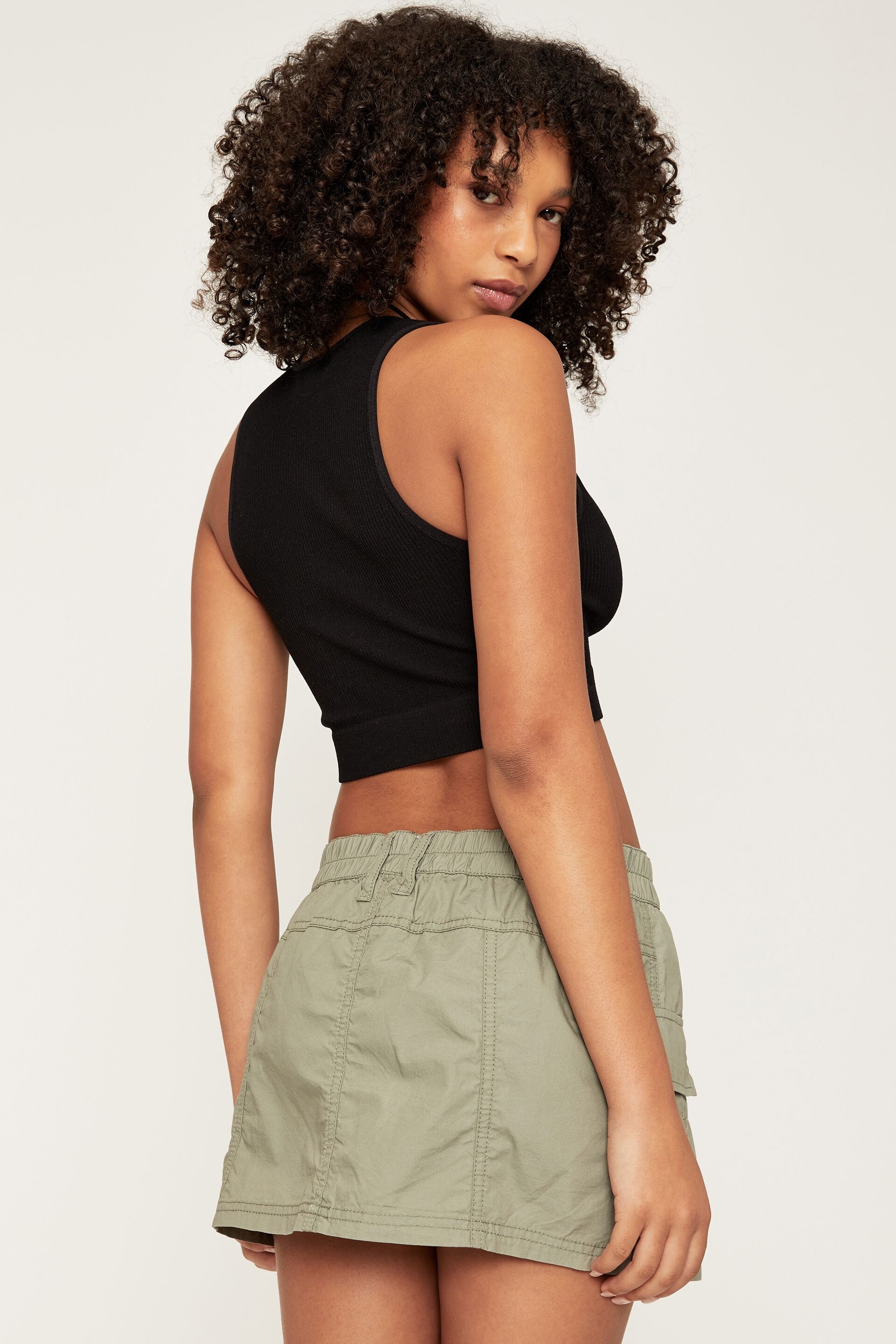 cargo black skirt