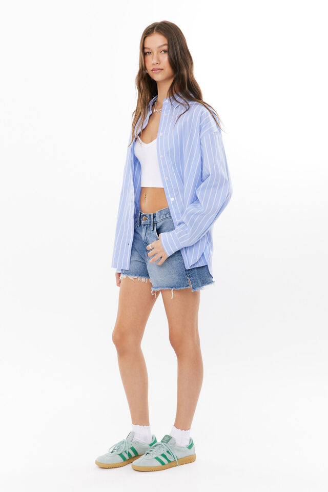 90 S Baggy Denim Short, MONACO BLUE