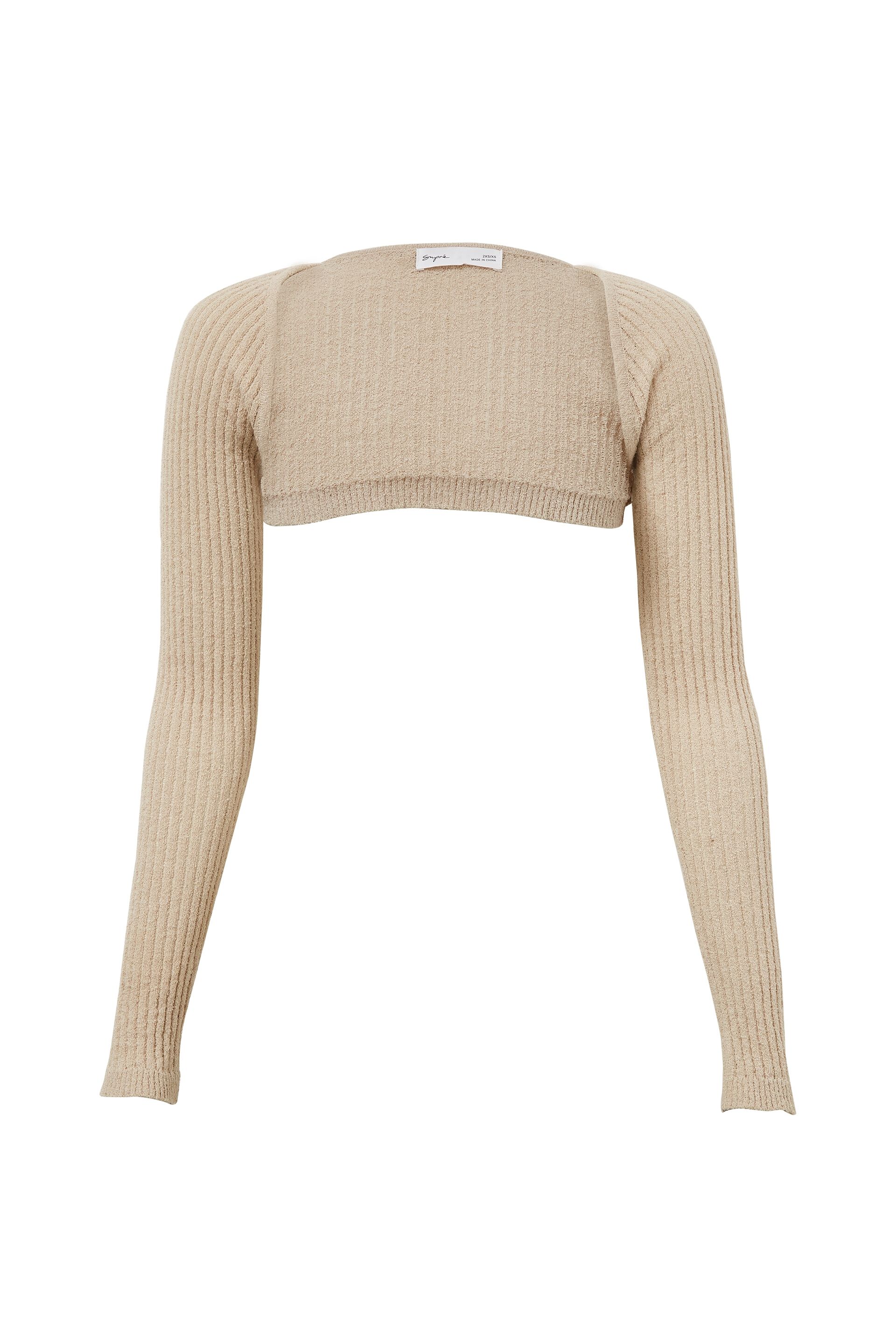Open outlet weave shrug