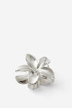 Metal Hair Claw, SILVER/FRANGIPANI - alternate image 1