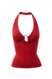 Soft Andi Halter Top, ROUGE RED - alternate image 6