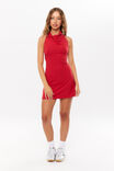 Sammi Soft Halter Mini Dress, LIPSTICK RED - alternate image 2
