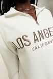 Bobby Zip Through Sweat, WINTER WHITE/LOS ANGELES