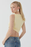 Soft Ruched Twist Top, GOLDEN BUTTER - alternate image 3