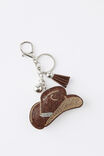 Bag Charm, SILVER/DIAMANTE COWBOY HAT - alternate image 1