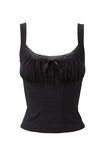 Lana Gathered Top, BLACK - alternate image 6