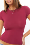 Luxe Longline Tee, WILD BERRY - alternate image 4