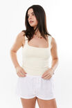 Henley Relaxed Linen Short, SUMMER WHITE - alternate image 5