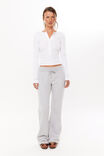 Harriet Henley Long Sleeve Top, WHITE - alternate image 2