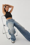 Low Rise Wide Jean, DIRTY BLUE - alternate image 5