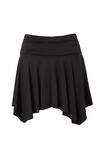 Luxe Hanky Hem Mini Skirt, BLACK - alternate image 7