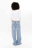 Elodie Square Neck Long Sleeve Top, WHITE - alternate image 3