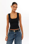 Kirra Scoop Tank, BLACK - alternate image 1