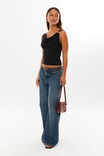 Soft Demi Cowl Neck Top, BLACK - alternate image 3