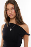 Bree Ruched Twist Top, BLACK - alternate image 4