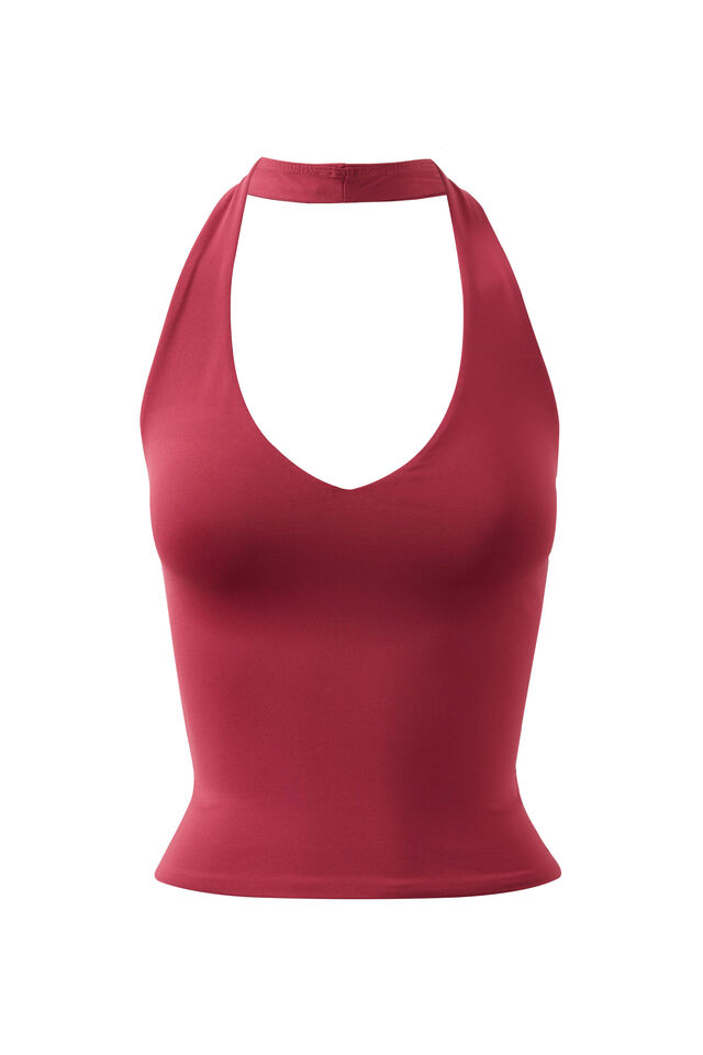 Luxe Halter Top, WILD BERRY