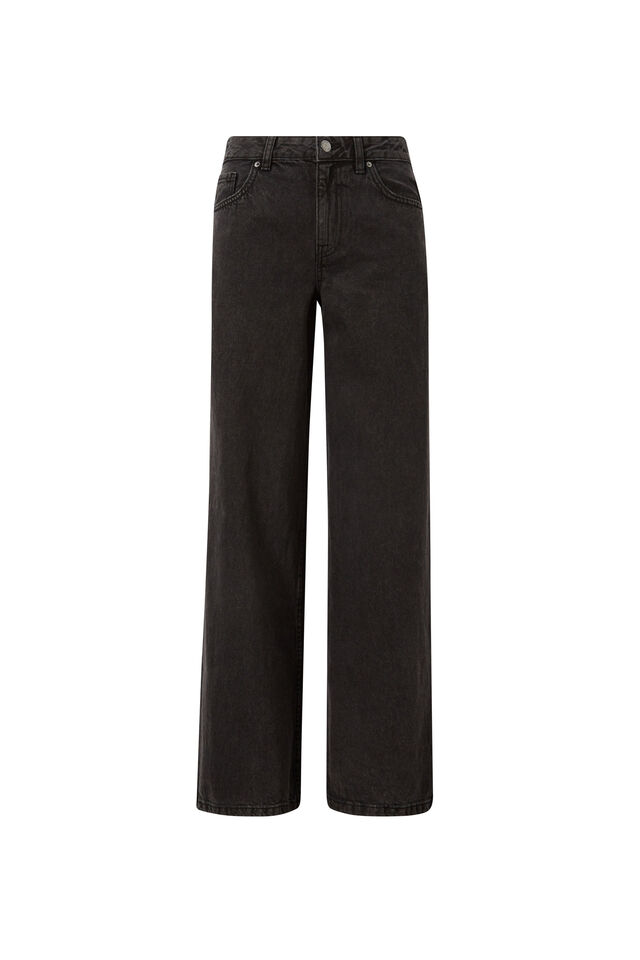 Low Rise Straight Jean, TRUE BLACK