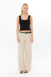 Drew Mid Rise Tailored Pant, ICED LATTE - alternate image 1
