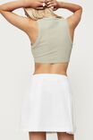 Lexi Pleated Mini Skirt, WHITE