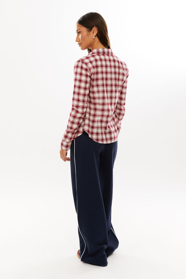 Cindy Check Shirt, RED/WHITE CHECK