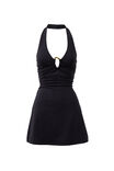 Orla Halter Mini Dress, BLACK - alternate image 6
