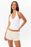 Luxe Halter Top, WHITE - alternate image 1