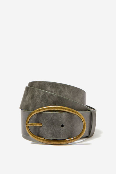 Antique Buckle Belt, DISTRESSED BLACK/ANTIQUE GOLD