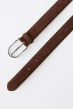 Savannah Faux Suede Belt, CHOC/SILVER - alternate image 2