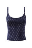 Kiki Scoop Neck Tank, MICRO HEART NAVY - alternate image 6