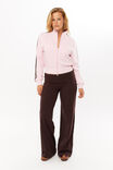 Elyse Sporty Zip Through Jacket, ROSETTE PINK/DEEP CHOC - alternate image 2